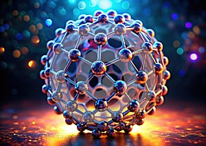 A Glowing Detailed Visualization of a C60 Nanoball Unveiling the Atomic Structure of a Fullerene photo