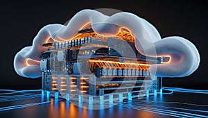 Cloud Computing Infrastructure Concept