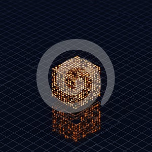 Luminous Data Cube A 3D Rendering of Digital Information