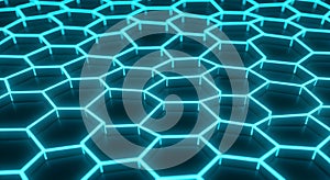 Abstract Hexagon Grid - Futuristic Technology Background