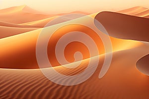 Captivating desert landscape during golden hour