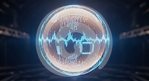 Digital Brain: Futuristic Circuitry and Data Visualization