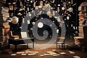 Enigmatic Illusion: Suspended Objects in a Minimalist Room