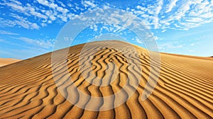 Captivating egyptian sahara desert landscape with beautifully undulating sand dunes