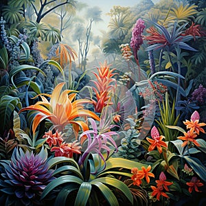 Captivating Exotic Plants in Vibrant and Untamed Natural Setting