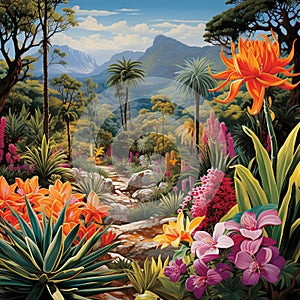 Captivating Exotic Plants in Vibrant and Untamed Natural Setting