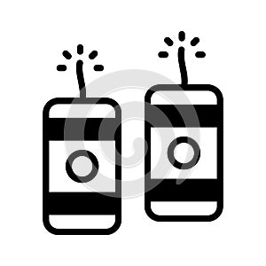 A captivating glyph icon of mexican firecrackers