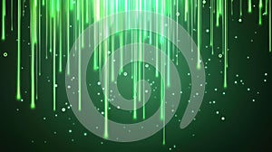 A captivating green and dark binary code backdrop with a modern, textured, cartoonstyle design for techthemed projects