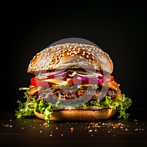Captivating Hamburger Photography With Realistic Detailing