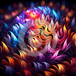 Enigmatic Euphoria: Mesmerizing Esoteric Patterns in Swirling Psychedelic Colors photo