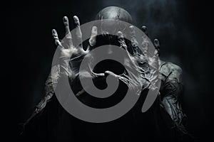 Sinister Hands Emerging from Darkness