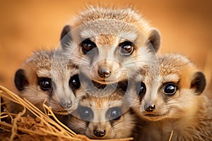 Meerkat Family: A Unified Bond in the African Savanna