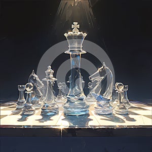 Elegant Chess Set Illustration