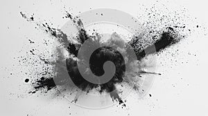 Dramatic Black Powder Explosion Abstract Background Texture