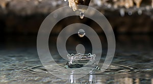 Water Drop Impact - A Moment of Liquid Sculpture in Time