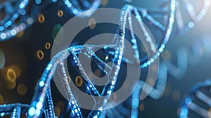 Abstract Digital DNA Structure with Binary Code and Technology Background