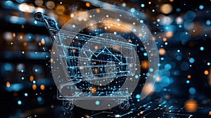 Futuristic E-commerce: Digital Shopping Cart with Data Analytics