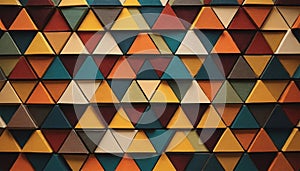 Geometric Triangle Pattern Background: Colorful Abstract Texture