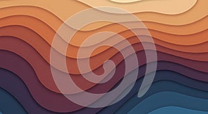 Abstract Wavy Background: Layered Gradient in Earthy Tones