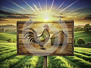 Rustic Poultry Farm Logo Design Branding for a Successful Egg Company Livestock Operation photo