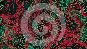Enchanting Harmony: Abstract Red and Green Pattern. Generative AI