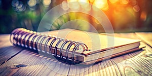 Vintage Spiral Notebook Mockup Artistic Blank Page Design for Creative Inspiration