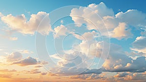 Serene Sunset Sky: Ethereal Clouds in Golden Glow