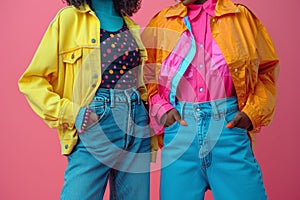 the nostalgic fashion mode of the 80s and 90s photo
