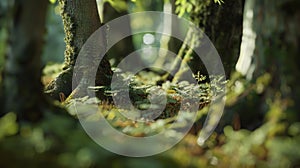Nature's Microcosm: Detailed Focus in the Forest photo