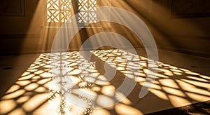 Sunlight and Shadow Patterns in Architectural Interior