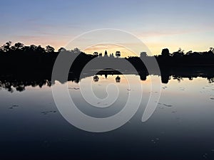 Captivating Light: Angkor Wat Temples at Sunrise, Siem Reap, Cambodia