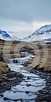 Captivating Matte Photo Of Iceland\'s Serene Stream
