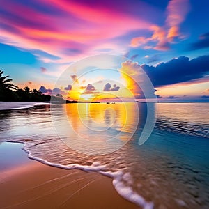 Captivating Morning Sunrise and Peaceful Sunset on Koh Samui Island, Thailand - A Stunning Seascape of Beauty