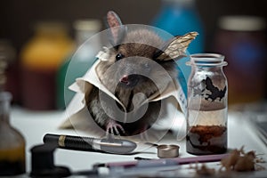 Scientist Bat An AwardWinning Adorable Pet Photography Masterpiece with Canon EOS 5D Mark IV DSLR photo