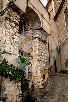 Captivating Photo of a Typical Italian Street Going Upwarts in Rocca Imperiale
