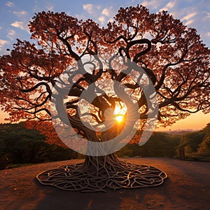 Enchanting Love Tree in Serene Garden photo