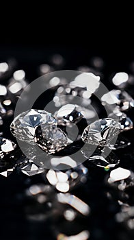 Mesmerizing Sparkling Diamonds: Intricate Details and Elegant Arrangement photo