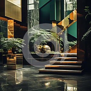 Elegant Fusion: Abstract Architectural Luxury photo