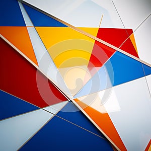 Dynamic Clash: Abstract Geometric Design Ignites Fierce Competition photo