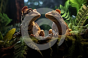 Enchanting Geckos in a Tropical Oasis photo