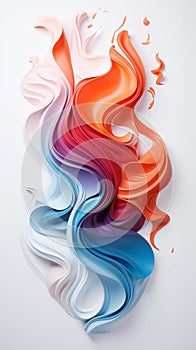 Colorful Swirling Shapes Forming the Word Love photo