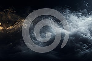 Ethereal Smoke Dance on Dark Marble Floor photo