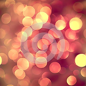 Red, Orange and Yellow Bokeh Repeating Seamless Tile
