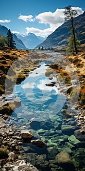 Captivating Scottish Landscapes: Eilean Donan Castle In Mountainous Vistas