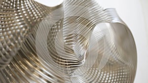 A captivating sculpture that captures the essence of a song translating its sound waves into a tangible and tactile