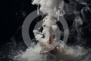 Captivating Smoke ice photo studio light effect. Generate Ai