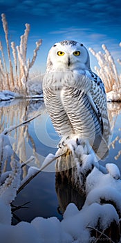 Captivating Snowy Owl Photography In A Frozen Landscape