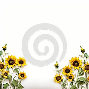 Captivating Sunflower Border White Harmony