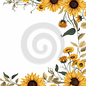 Captivating Sunflower Frame Framing Nature