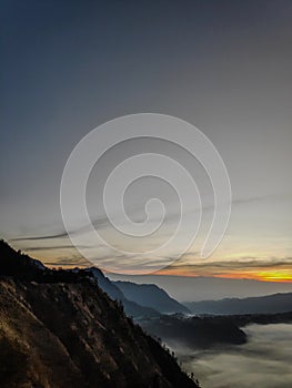 Captivating Sunrise Views from Mount Bromo, East Java, Indonesia photo